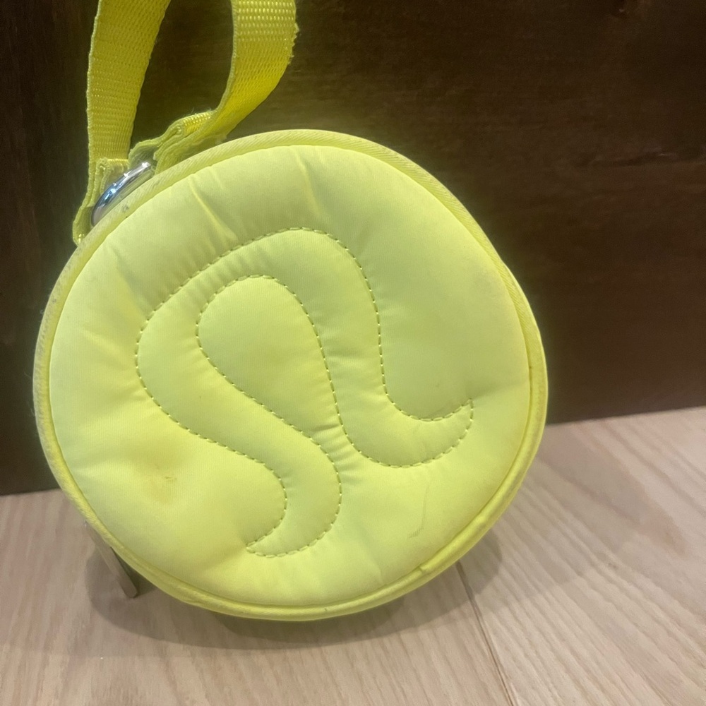Lululemon Athletica Yellow Quilted Cosmetic Bag Electric Yellow